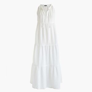 J. Crew Tiered maxi beach dress in crinkle cotton